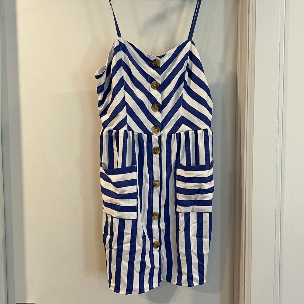 Blue and White mini dress